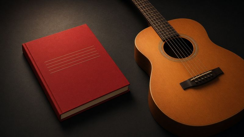 Illustration of a Alfred's Basic Guitar Method, Book 1 - AI-generated, not a photo of the exact product