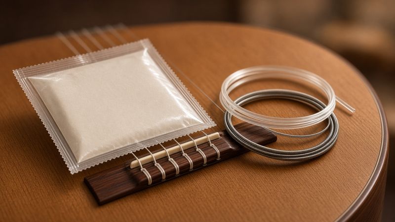 Illustration of a D'Addario EJ45 Pro-Arte Nylon Classical Strings (Normal Tension) - AI-generated, not a photo of the exact product