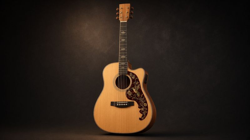 Illustration of a Epiphone Hummingbird Studio EC - AI-generated, not a photo of the exact product