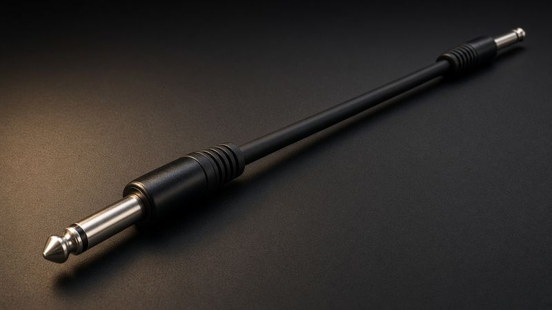 Illustration of a Ernie Ball Flex Instrument Cable, 10ft - AI-generated, not a photo of the exact product
