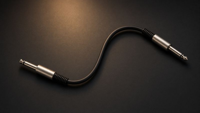 Illustration of a Ernie Ball Flex Instrument Cable, 10ft - AI-generated, not a photo of the exact product