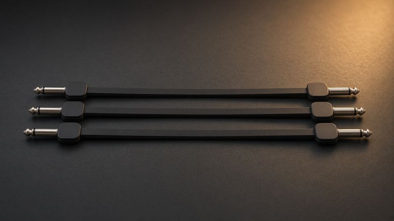 Illustration of a Ernie Ball Patch Cables, 6in (3-Pack) - AI-generated, not a photo of the exact product