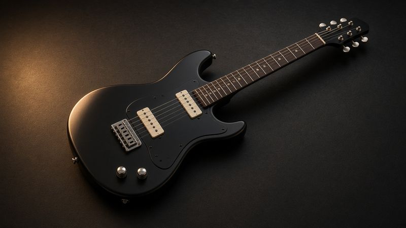 Illustration of a Fender Player II Mustang - AI-generated, not a photo of the exact product