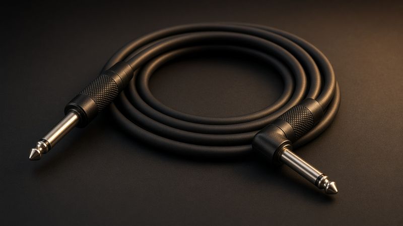 Illustration of a Fender Professional Series Instrument Cable, 10ft - AI-generated, not a photo of the exact product
