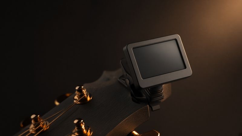 Illustration of a Korg Pitchclip 2 Clip-On Tuner - AI-generated, not a photo of the exact product