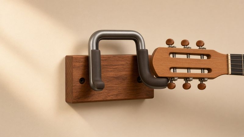 Illustration of a String Swing CC01K Guitar Keeper Wall Hanger - AI-generated, not a photo of the exact product