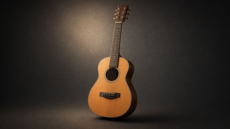 Illustration of a Yamaha JR2 3/4-Size Acoustic - AI-generated, not a photo of the exact product